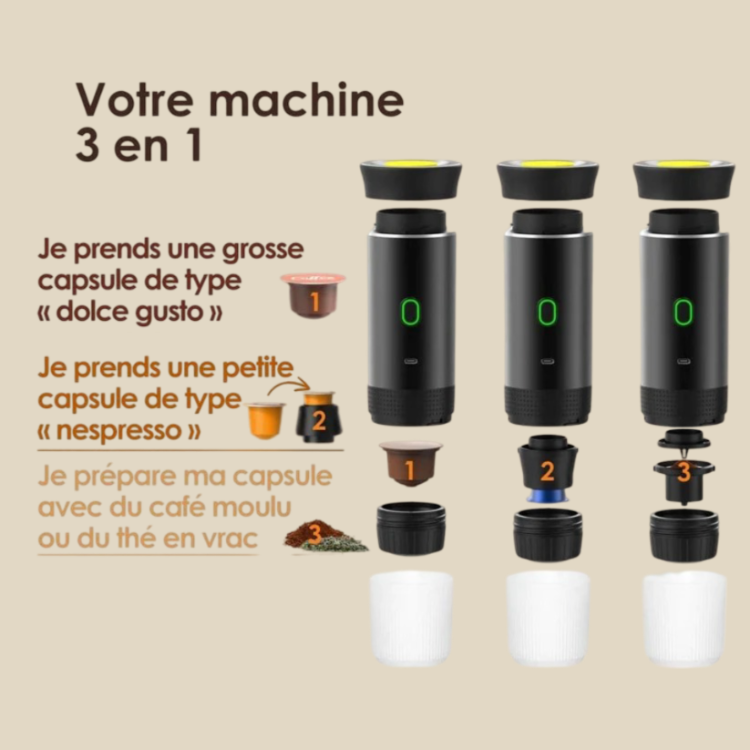 Barista-nomade™ - Machine à Café Espresso Portative -60%